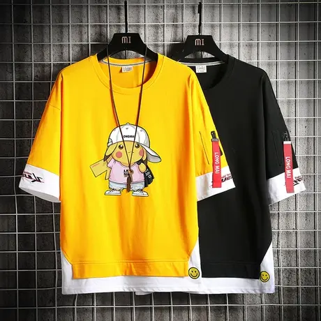 纯棉短袖T恤男孩青少年夏装14衣服15大童男装16岁潮流初中学生19商品大图