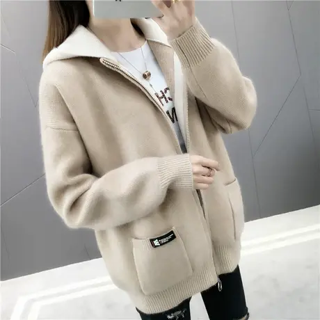 毛衣外套女春秋款开衫2024年新款爆款宽松针织衫女士上衣秋冬加厚图片