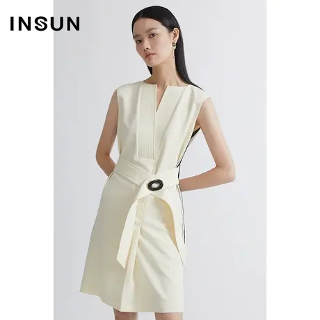 INSUN恩裳夏季交叉光滑连衣裙小个子图片
