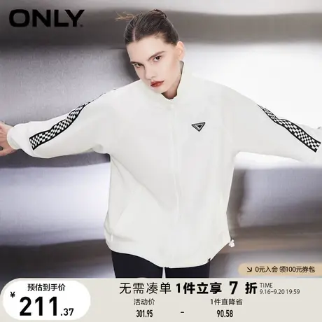 【买5免1】ONLY奥莱夏季百搭拉链口袋简约宽松休闲卫衣女商品大图