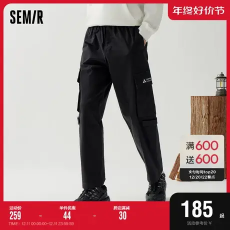 [商场同款]森马休闲裤男2023秋季新款潮流工装裤时尚宽松直筒长裤图片