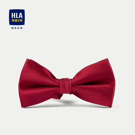 HLA/海澜之家含桑蚕丝领结23新款包芯纱喜庆婚宴质感色织领结男商品大图