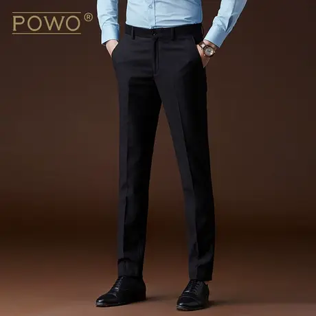 西裤男韩版修身黑色裤子商务休闲直筒正装男士上班秋冬西装裤潮流商品大图
