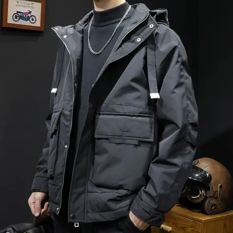 外套男冬棉服连帽工装冲锋衣男士棉衣加厚2023新款大码冬季潮牌商品大图