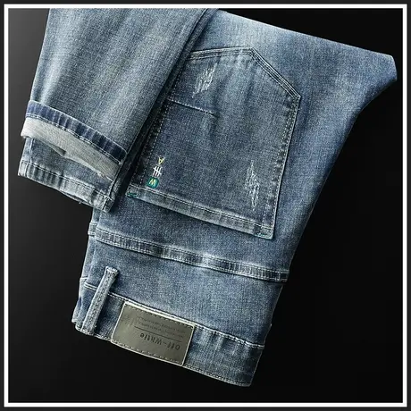 春秋款牛仔长裤男款宽松直筒修身休闲男裤子2023新款秋季秋装潮牌商品大图