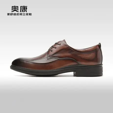 【门店发货】奥康男鞋春秋季新款低帮商务正装真皮办公单鞋图片