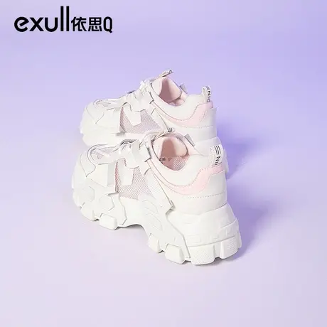 依思q欧货炸街厚底老爹鞋女秋2024新款超火显脚小休闲运动机甲鞋图片