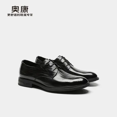 奥康 男鞋2025春季德比鞋商务正装上班通勤系带皮鞋门店发货商品大图