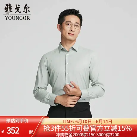 【商场同款】雅戈尔男士长袖衬衫春秋新款官方商务休闲免烫衬衫男商品大图