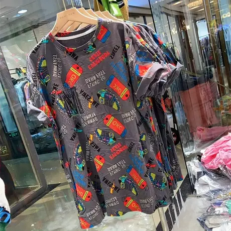 2023年早春夏季新款甜辣风情侣女装上衣服设计感小众宽松短袖t恤图片