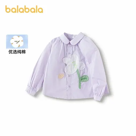 巴拉巴拉儿童衬衫女童2025年新款春装婴幼童长袖纯棉衬衣甜美文艺图片