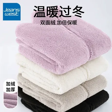 KV真维斯舒棉绒开衫外套女2025新款冬季加绒加厚保暖立领休闲上衣商品大图