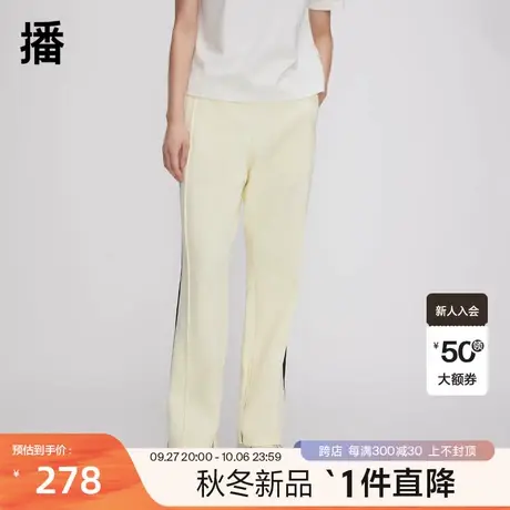 播休闲卫裤2023夏季新款抽绳装饰双侧口袋女DDQ2KD5281商品大图