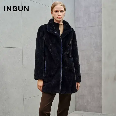 INSUN恩裳线上专选冬季丹麦水貂大衣皮草外套商品大图