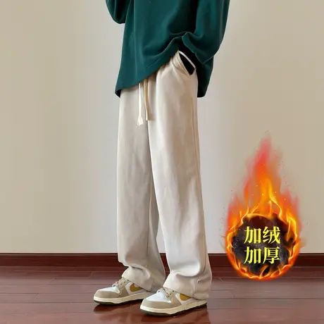 NASA美式潮牌灯芯绒裤子男款秋冬季卫裤运动裤加绒休闲裤男士长裤商品大图