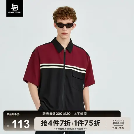 Lilbetter短袖衬衫男高级感潮牌衬衣夏季新款衣服痞帅美式寸衫LB商品大图