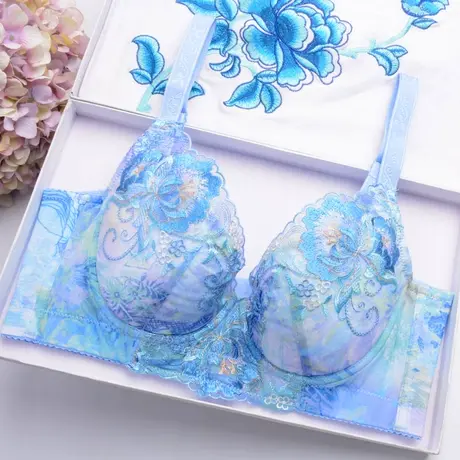 美容院薄款收副乳防下垂聚拢调整型内衣大码显小有钢圈无海绵文胸图片