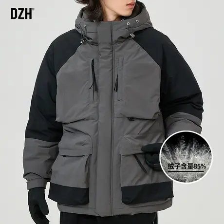 男士工装冲锋衣羽绒服男款冬季2024年新款户外防寒服加厚保暖外套图片