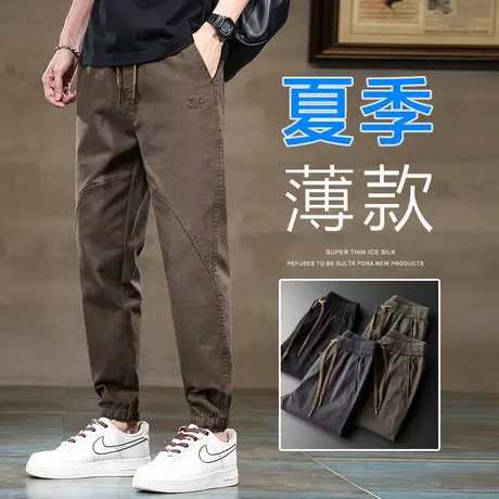 工地干活2023新款工装休闲裤男士夏季薄款百搭建筑工人男裤子夏天图片