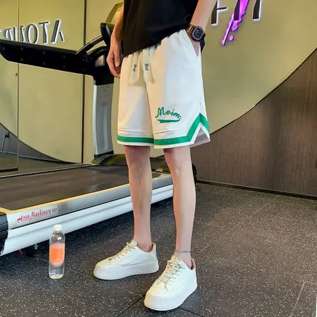 高级感短裤夏季潮牌痞帅休闲裤2023新款裤子沙滩裤潮流运动五分裤商品大图