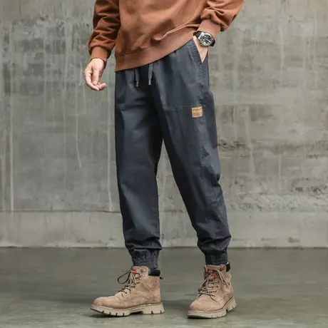 休闲百搭束脚裤子男款大码时尚男装裤子潮流百搭工装裤男潮流男装商品大图