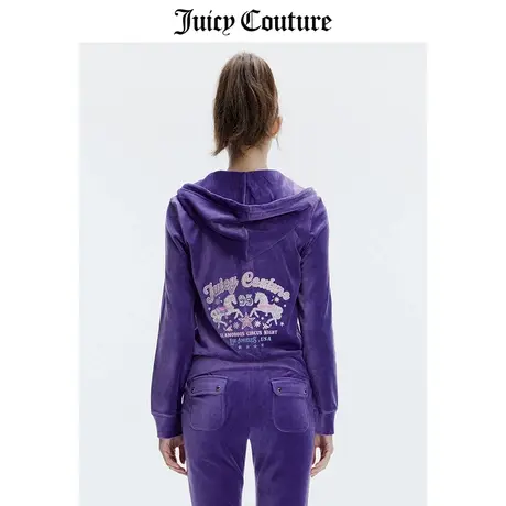Juicy Couture橘滋外套女春季新款美式轻奢休闲运动天鹅绒夹克商品大图