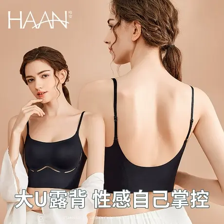 抹胸内衣女防走光细肩带夏季美背吊带背心带胸垫文胸一体裹胸内搭商品大图