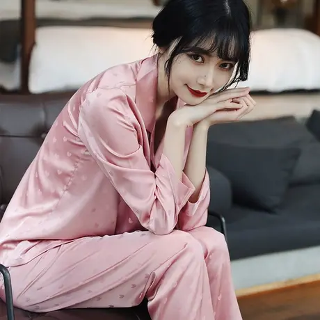 睡衣女春秋夏薄款冰丝绸2023新款网红爆款高级感ins风家居服套装图片