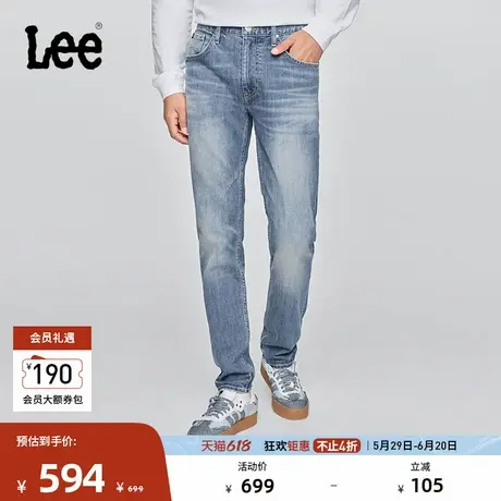Lee25早秋新品731舒适中腰锥形五袋款中蓝色男牛仔裤潮流A08781图片