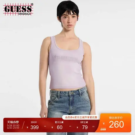 GUESSOriginals25年新款夏季女士印花休闲背心上衣-W5GP50KCTT1商品大图