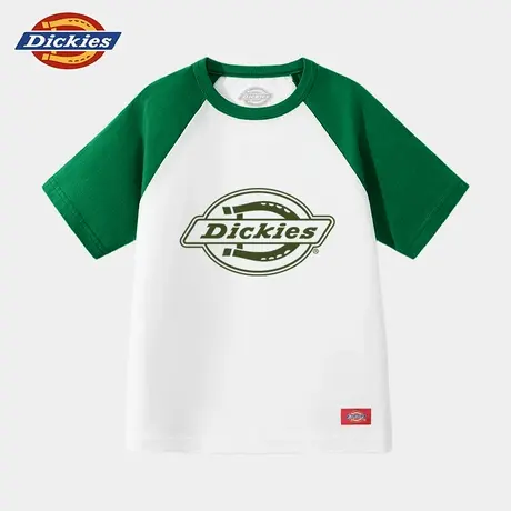 Dickies童装男童短袖t恤男孩撞色拼接运动体恤儿童插肩袖半袖潮A商品大图