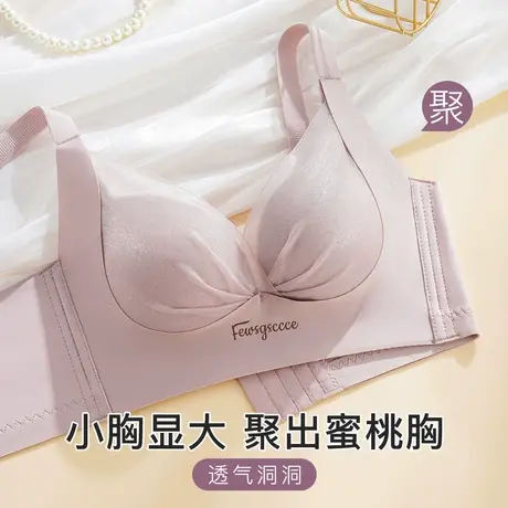梦芭蒂专属小胸聚拢服帖不空杯院线无钢圈防下垂调整型收副乳内衣图片