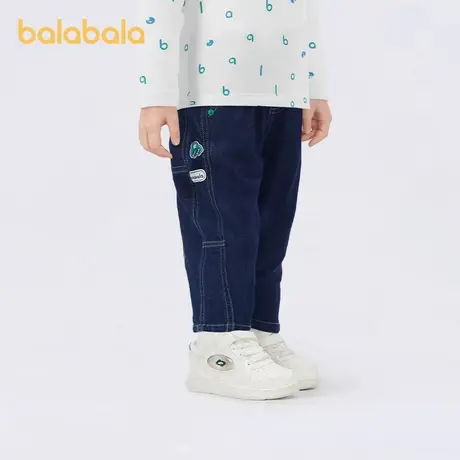 巴拉巴拉长裤男幼童春季新款时尚宽松萝卜裤舒适洋气百搭牛仔裤潮商品大图