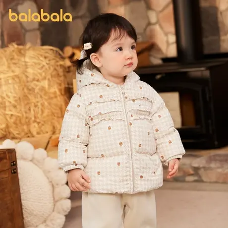 巴拉巴拉宝宝羽绒服女童外套2023新款冬装轻奢风气质商品大图
