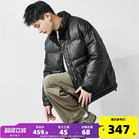 唐狮2024冬季新款男羽绒服立领短款加厚仿PU皮外套宽松保暖面包服图片