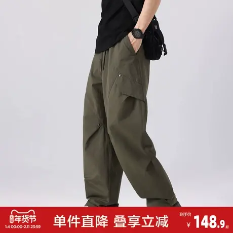 唐狮2025秋冬新款男休闲裤工装长裤宽松直筒美式潮流好看时尚百搭商品大图