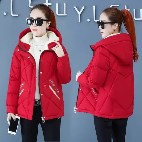加厚棉衣女韩版宽松羽绒棉服2023年新款冬装面包服棉袄中长款外套商品大图