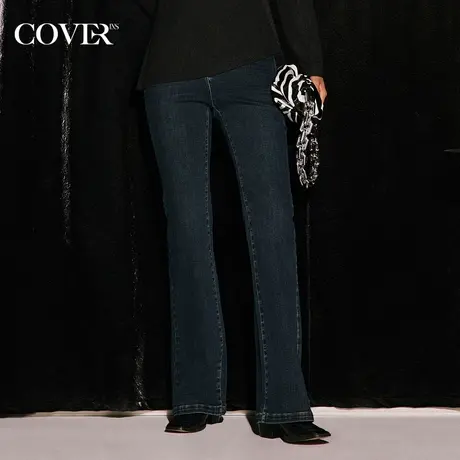 COVER冬季蓄热鱼尾弹力磨毛牛仔裤商品大图