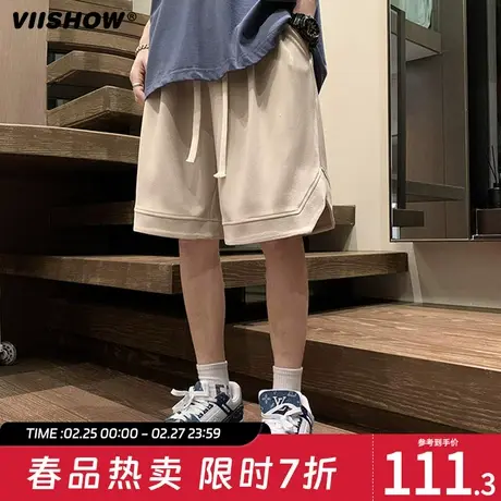 VIISHOW运动oversize篮球休闲短裤男夏季宽松五分裤2024新款中裤商品大图