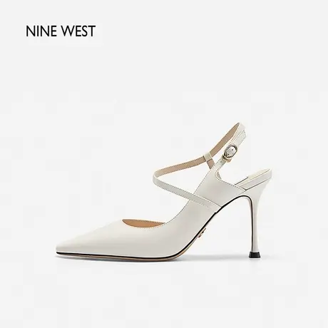 Nine West/玖熙包头凉鞋女2023年夏季新款尖头法式环绕绊带高跟鞋商品大图