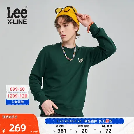 LeeXLINE23秋冬新品标准版logo印花多色男长袖卫衣LMT0071254XH图片