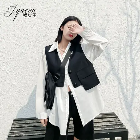 西装马甲外套女秋季ins潮网红时髦炸街坎肩宽松外搭减龄短款马夹图片