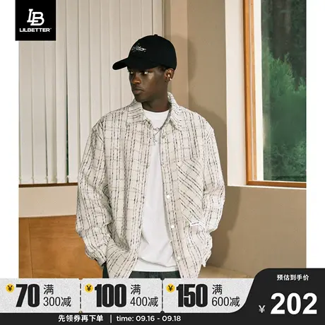 Lilbetter小香风衬衫外套男秋冬款长袖衬衣设计感高级潮牌衣服lb图片
