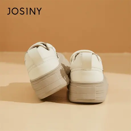 Josiny/卓诗尼板鞋女2024新款春季女鞋一脚蹬厚底防滑运动休闲鞋商品大图