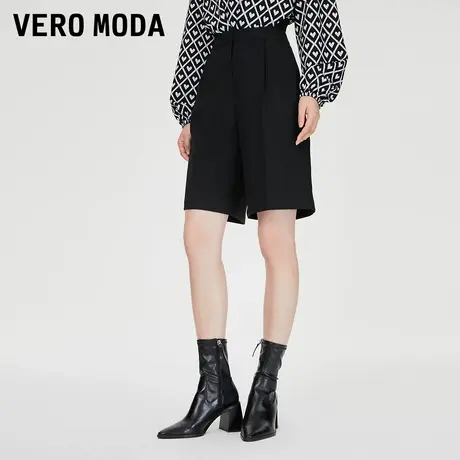 Vero Moda奥莱休闲裤夏季清仓简约休闲通勤五分高腰百搭短裤子女商品大图