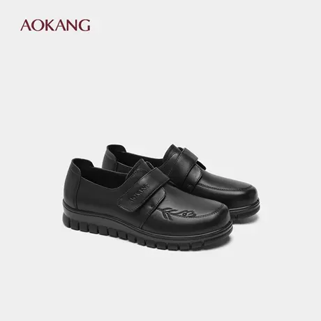 奥康 女鞋2025秋季新款妈妈鞋真皮舒适软底中老年人皮鞋门店发货图片