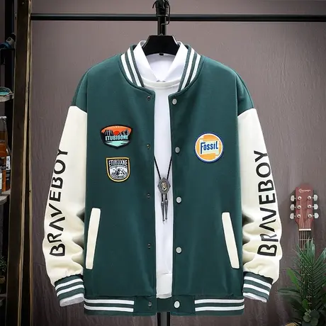 13青少年春秋季外套12岁男孩大童14男装夹克15初高中学生棒球服16商品大图