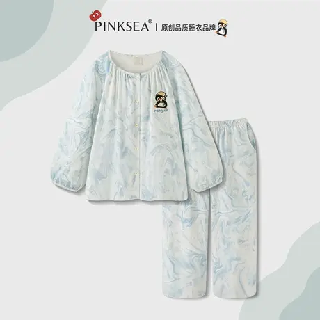 睡衣纯棉女款长袖长裤秋季简约高级感宽松企鹅可外穿家居服新款商品大图