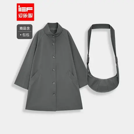 IEF/爱依服2025秋季新款韩版英伦风通勤气质宽松百搭风衣中外套商品大图