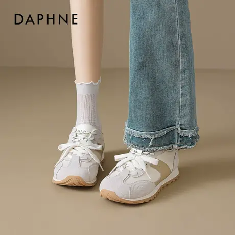 达芙妮厚底德训鞋女2025新款秋季防滑轻便小白鞋百搭阿运动甘板鞋商品大图
